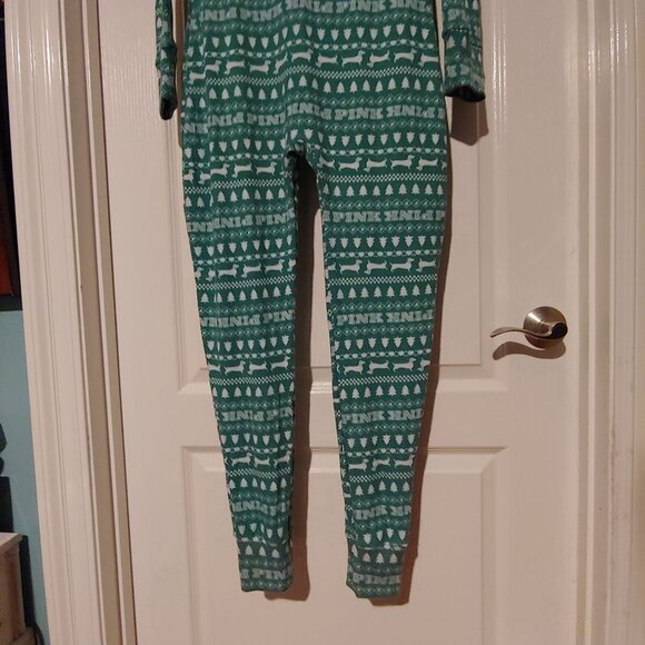 Victoria's Secret Love Pink Weenie Dog  Holiday Sleepwear Loungewear One Piece - Picture 4 of 9